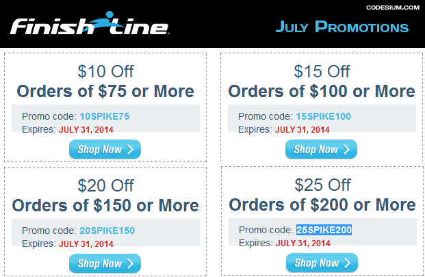 20 Off Finish Line Coupon April 2015 Coupon Codes | 2016 Car Release Date